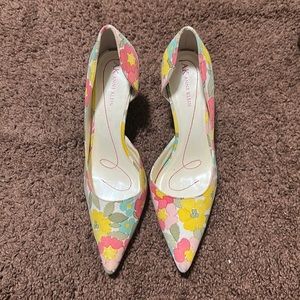 Anne Klein Pointed Floral Low Heels